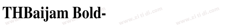 THBaijam Bold字体转换